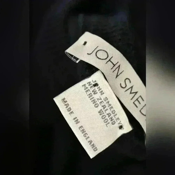 JOHN SMEDLEY Navy Fine Knit Merino Wool Crewneck  Sweater Vest Medium England - Picture 2 of 7